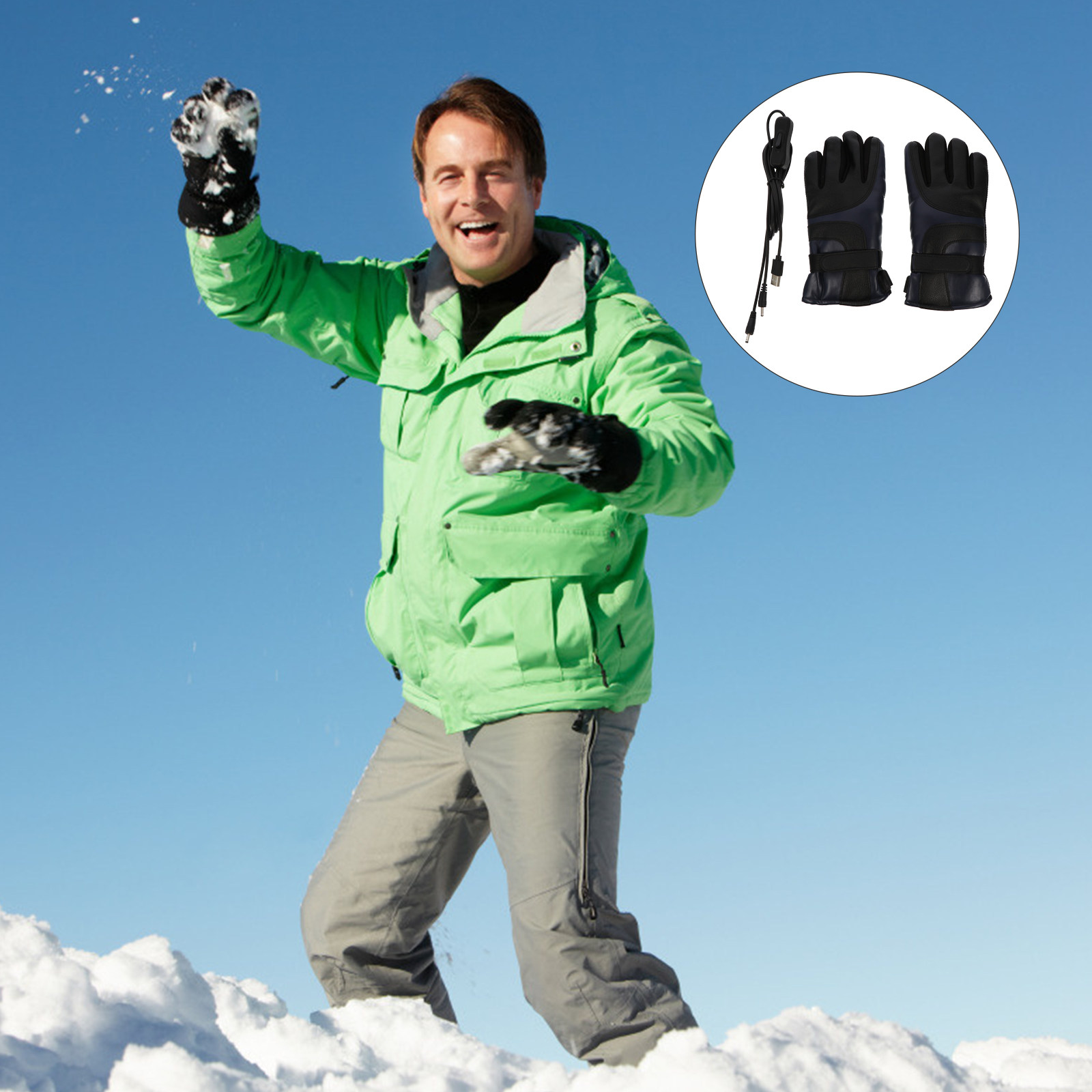Winter Glove Insulated - 1 Par de Guantes Eléctricos Calefactados