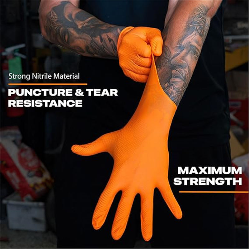 Guantes de nitrilo naranja ind - Nitrile Mechanic Glove reseña y precio